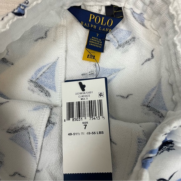 Polo Ralph Lauren Polo Bear Spa Terry Sweatshirt and Shorts Set Size 7 - Picture 8 of 10